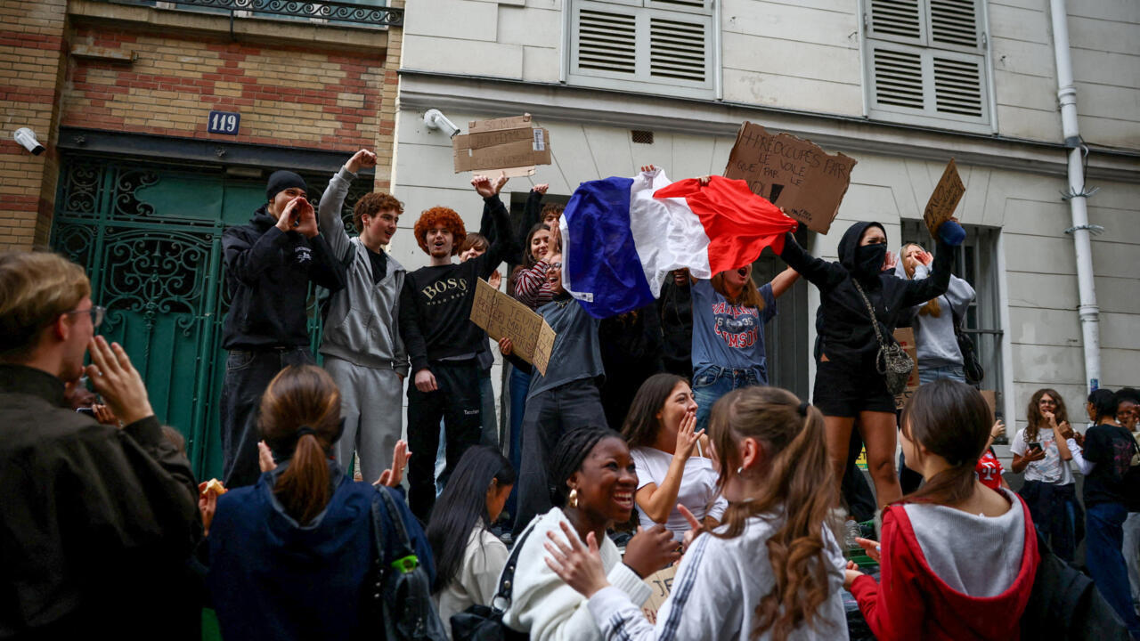 Live: French high school, university students call for fresh protests as funding demands grow